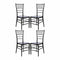 Chivari Black ToughResin Chiavari Chair - 4 Pack - Some Assembly Required CCRB-U-ZG-T-4
