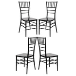 Black Resin Steel Skeleton™ Chiavari Chair- 4 Pack - Some Assembly Required