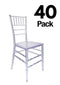 Chivari 40 Chair Pack Clear Resin ThinVisible Seat Chiavari Chair CCRC-MONO-THIN-ZG-T-40