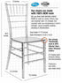 Chivari 40 Chair Pack Clear Resin ThinVisible Seat Chiavari Chair CCRC-MONO-THIN-ZG-T-40