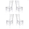 Chivari Clear Resin Pro-Clear Chiavari Chair 4 Chair Bundle Some Assembly Required CCRC-U-ZG-T-4