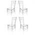 Chivari Clear Resin Pro-Clear Chiavari Chair 4 Chair Bundle Some Assembly Required CCRC-U-ZG-T-4