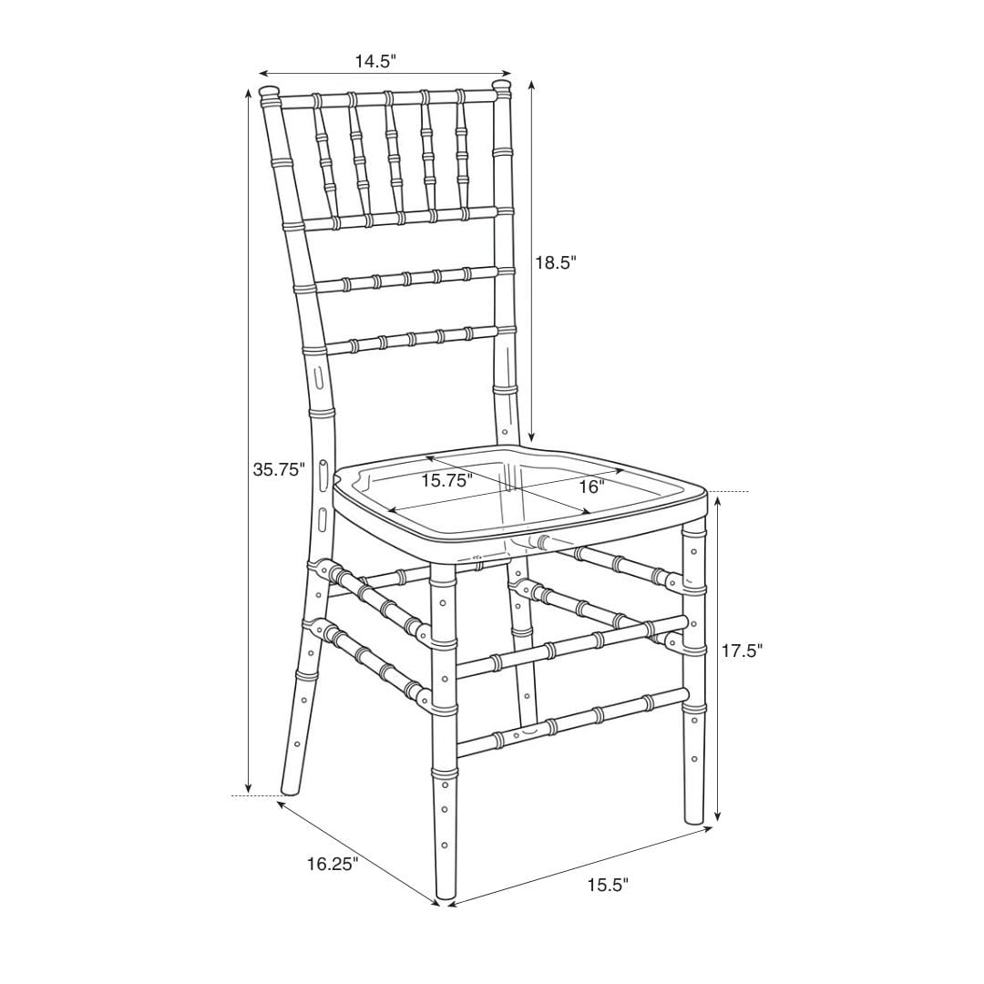 Chivari Clear Smoke Resin ProClear™ Chiavari Chair CCRSM-ZG-T