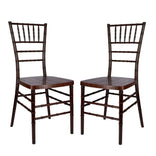 Fruitwood WoodGrain Resin Steel Skeleton™ Chiavari Chair- 2 Pack - Some Assembly Required