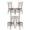 Chivari Fruitwood Resin Steel Skeleton™ Chiavari Chair- 4 Pack - Some Assembly Required CCRF-U4-STEEL-AX-T-4