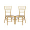 Chivari Bullion Gold Resin Steel Skeleton™ Chiavari Chair- 2 Pack - Some Assembly Required CCRGB-U2-STEEL-AX-T-2