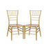 Chivari Bullion Gold Resin Steel Skeleton™ Chiavari Chair- 2 Pack - Some Assembly Required CCRGB-U2-STEEL-AX-T-2
