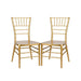 Chivari Bullion Gold Resin Steel Skeleton™ Chiavari Chair- 2 Pack - Some Assembly Required CCRGB-U2-STEEL-AX-T-2