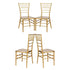 Chivari Bullion Gold Resin Steel Skeleton™ Chiavari Chair- 4 Pack - Some Assembly Required CCRGB-U4-STEEL-AX-T-4