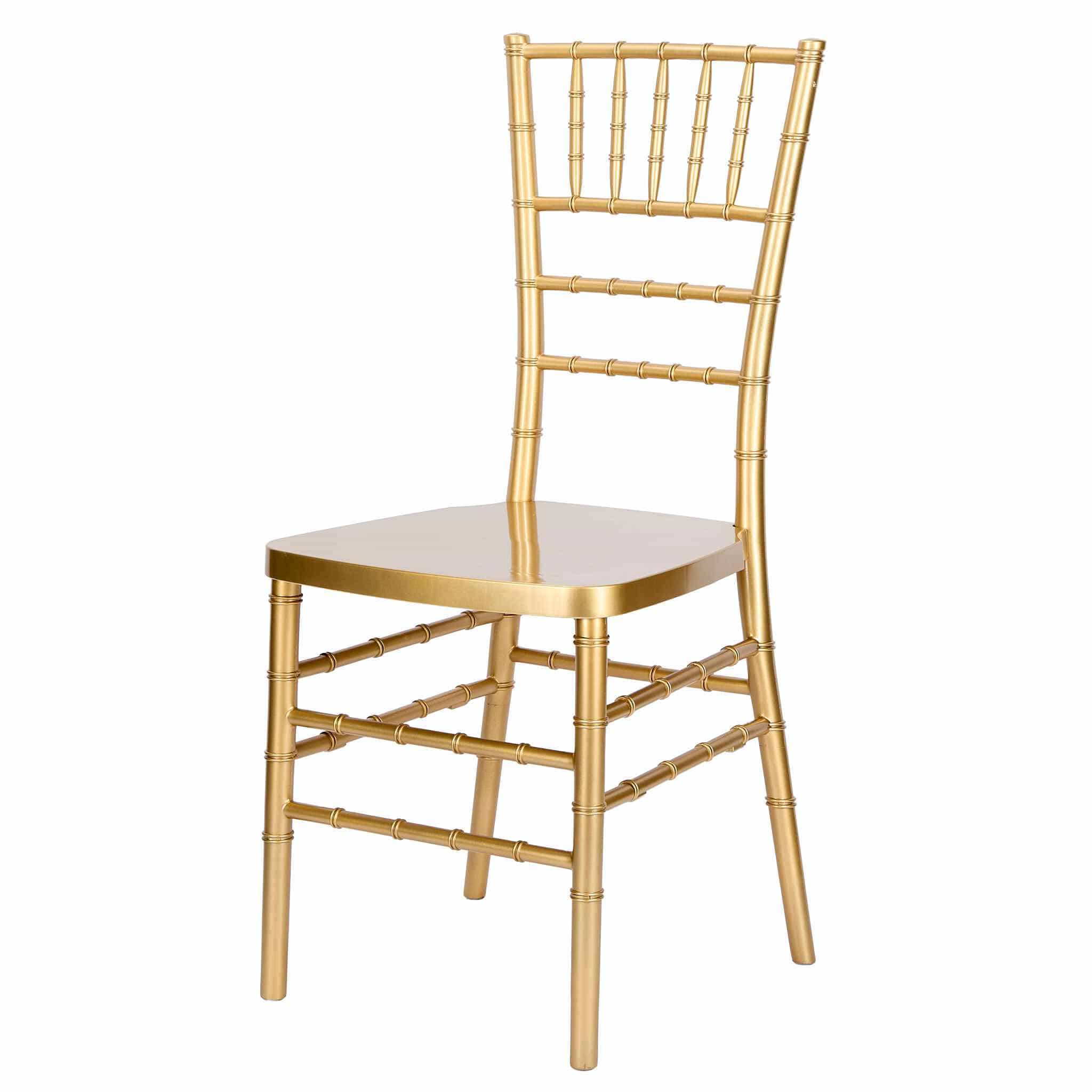 Chivari Bullion Gold Resin Steel Skeleton™ Chiavari Chair with Color Core CCRGBCC-ST-A