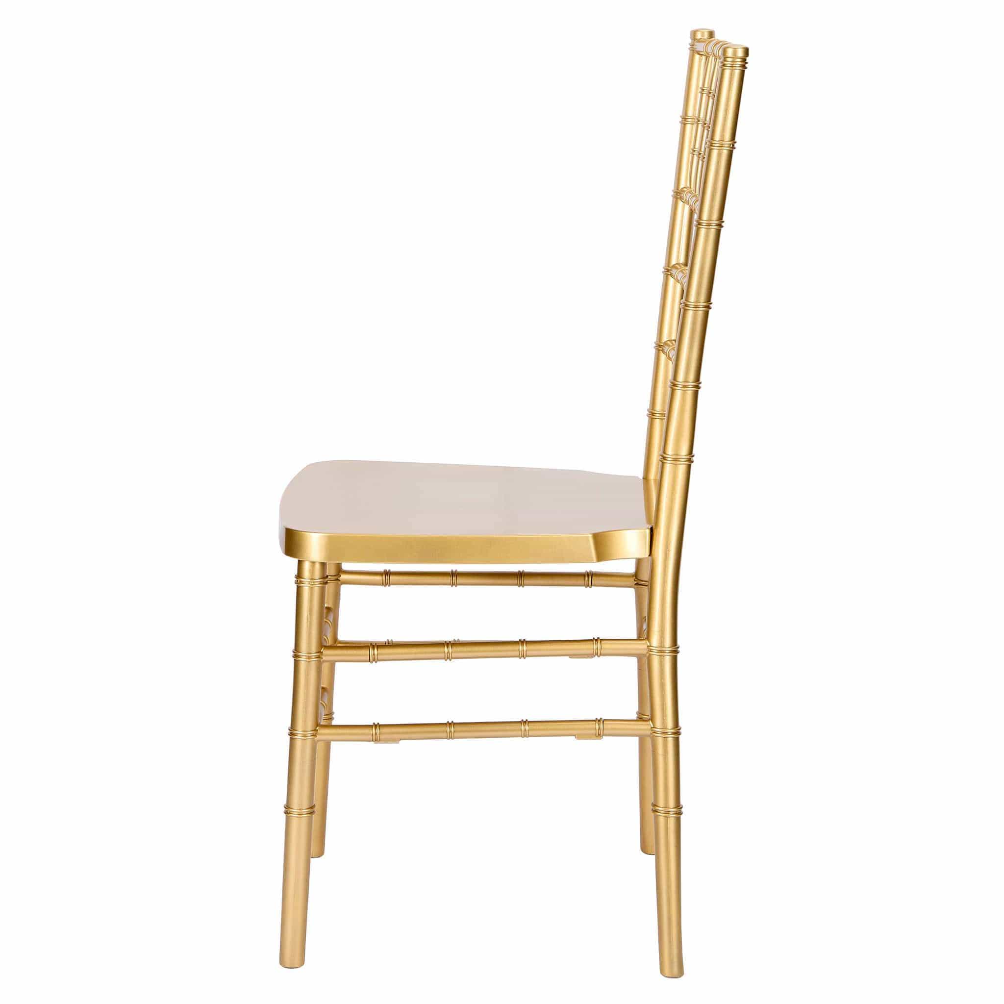 Chivari Bullion Gold Resin Steel Skeleton™ Chiavari Chair with Color Core CCRGBCC-ST-A