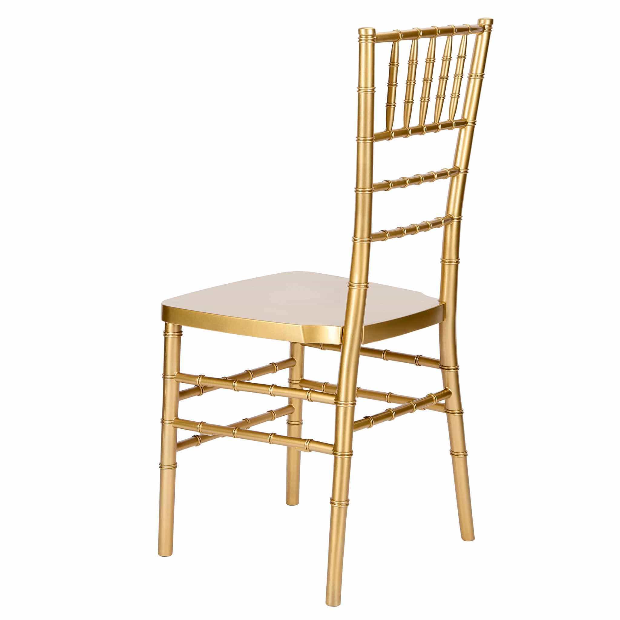 Chivari Bullion Gold Resin Steel Skeleton™ Chiavari Chair with Color Core CCRGBCC-ST-A