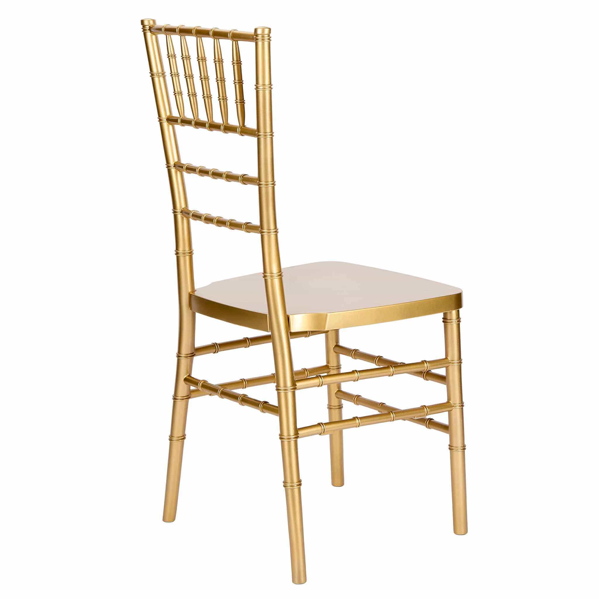 Chivari Bullion Gold Resin Steel Skeleton™ Chiavari Chair with Color Core CCRGBCC-ST-A