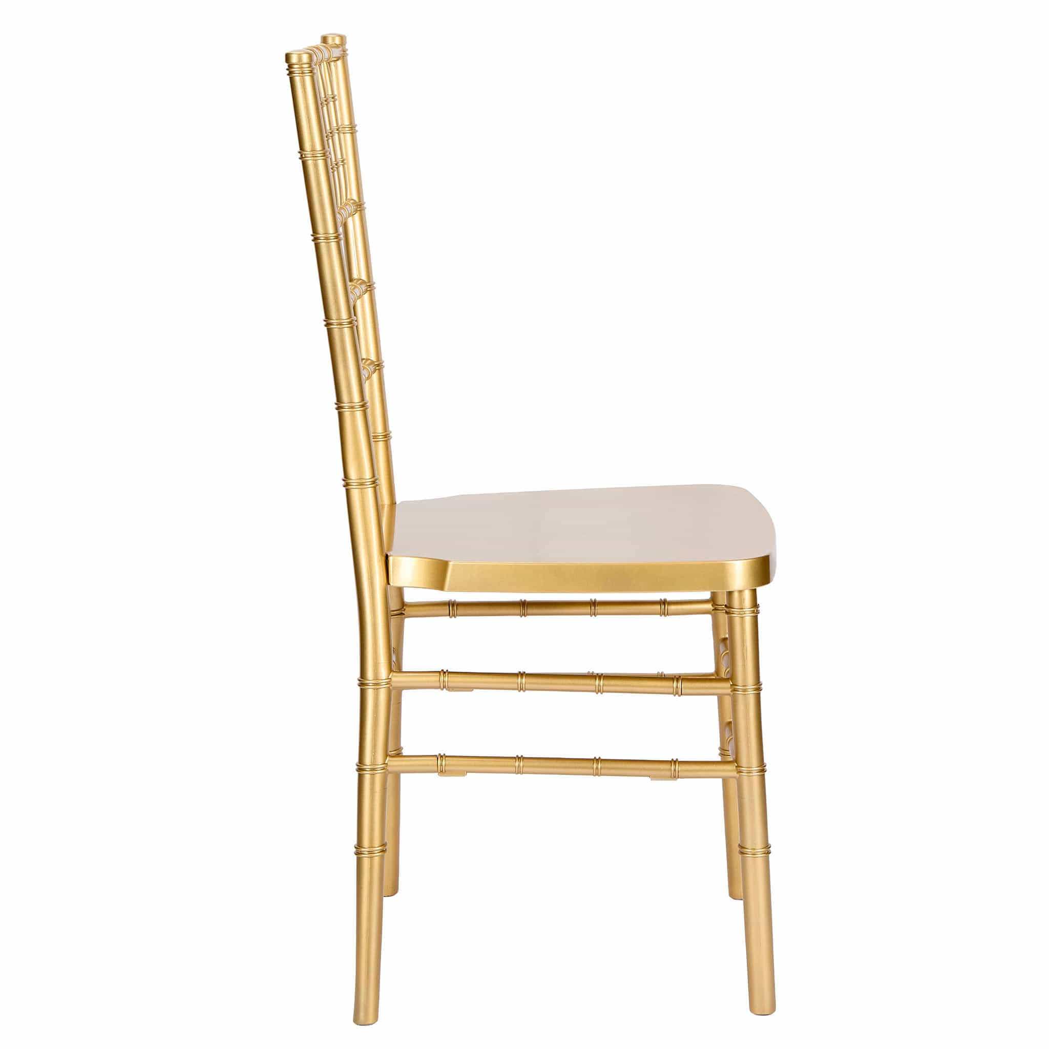 Chivari Bullion Gold Resin Steel Skeleton™ Chiavari Chair with Color Core CCRGBCC-ST-A