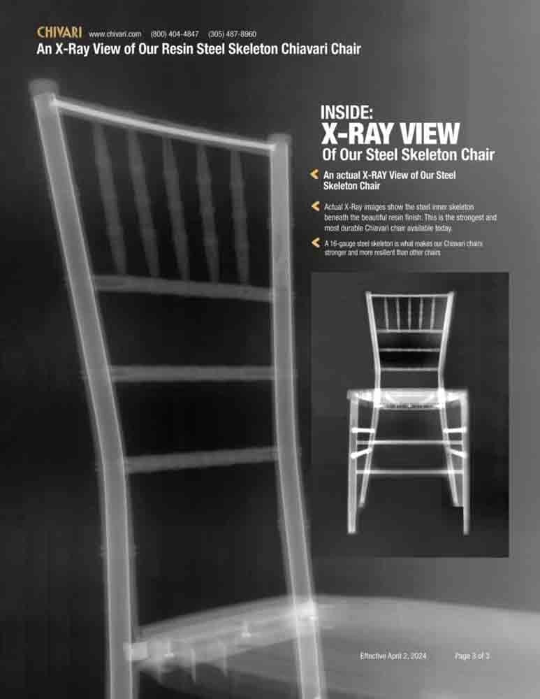 Chivari Classic Gold Resin Steel Skeleton™ Chiavari Chair CCRGCC-ST-A