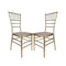 Chivari Sparkling Gold Champagne Resin Steel Skeleton™ Chiavari Chair- 2 Pack - Some Assembly Required CCRGSP-U2-STEEL-AX-T-2