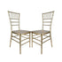Chivari Sparkling Gold Champagne Resin Steel Skeleton™ Chiavari Chair- 2 Pack - Some Assembly Required CCRGSP-U2-STEEL-AX-T-2