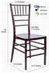 Chivari 40 Chair Pack Mahogany ToughResin™ Chiavari Chair CCRM-MONO-AX-T-40