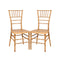 Chivari Natural WoodGrain™ Resin Steel Skeleton™ Chiavari Chair- 2 Pack - Some Assembly Required CCRN-U2-STEEL-AX-T-2