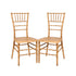 Chivari Natural WoodGrain™ Resin Steel Skeleton™ Chiavari Chair- 2 Pack - Some Assembly Required CCRN-U2-STEEL-AX-T-2