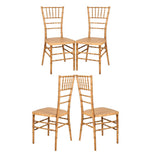 Natural WoodGrain™ Resin Steel Skeleton™ Chiavari Chair- 4 Pack - Some Assembly Required
