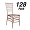 Chivari 128 Chiavari Chair Package - Sparkling Rose Gold Steel Skeleton™ Resin CCRRGSP-ST-128KT-AX
