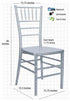 Chivari Silver ToughResin™ Chiavari Chair CCRS-MONO-AX-T