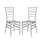Chivari Silver Resin Steel Skeleton™ Chiavari Chair- 2 Pack - Some Assembly Required CCRS-U2-STEEL-AX-T-2