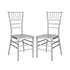 Chivari Silver Resin Steel Skeleton™ Chiavari Chair- 2 Pack - Some Assembly Required CCRS-U2-STEEL-AX-T-2