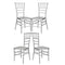 Chivari Silver Resin Steel Skeleton™ Chiavari Chair- 4 Pack - Some Assembly Required CCRS-U4-STEEL-AX-T-4