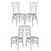 Chivari Silver Resin Steel Skeleton™ Chiavari Chair- 4 Pack - Some Assembly Required CCRS-U4-STEEL-AX-T-4