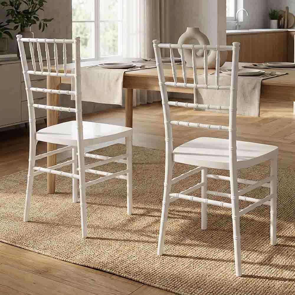 Chivari White ToughResin™ Chiavari Chair - 2 Pack - Some Assembly Required CCRW2-U-ZG-T-2