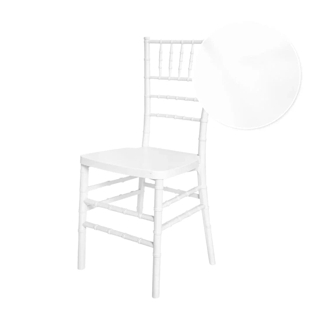 Chivari White ToughResin™ Chiavari Chair - 2 Pack - Some Assembly Required CCRW2-U-ZG-T-2