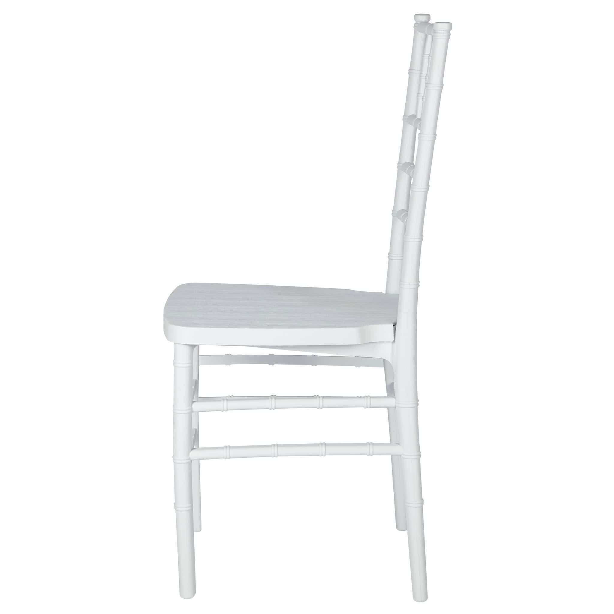 Chivari White Woodgrain ToughResin™ Chiavari Chair CCRWB-MONO-AX-T