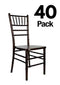 Chivari 40 Chair Pack Espresso Dark Brown ToughWood™ Chiavari Chair CCWFE-ZG-T-40