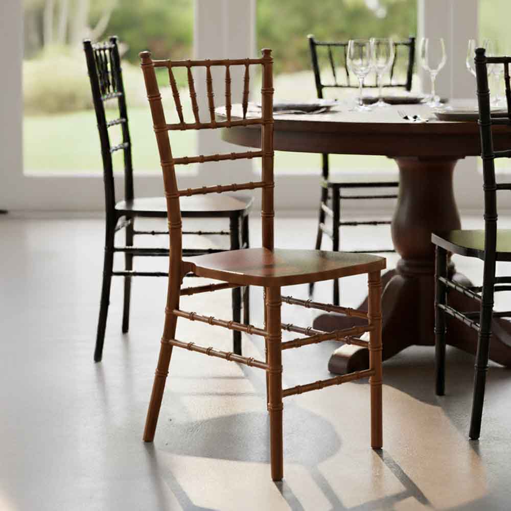 Chivari Fruitwood Medium Brown ToughWood™ Chiavari Chair CCWFM-ZG-T