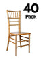 Chivari 40 Chair Pack Dark Natural ToughWood™ Chiavari Chair CCWND-ZG-T-40