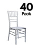 Chivari 40 Chair Pack Silver ToughWood™ Chiavari Chair CCWS-ZG-T-40