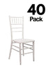 Chivari 40 Chair Pack White ToughWood™ Chiavari Chair CCWW-ZG-T-40
