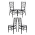 Chivari Black Diamond Back Chair - 4 Pack - Some Assembly Required CDRB-U-ZG-T-4