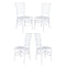 Chivari White Diamond Resin Chiavari Chair  - 4 Pack - Some Assembly Required CDRW-U-ZG-T-4