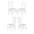 Chivari White Diamond Resin Chiavari Chair  - 4 Pack - Some Assembly Required CDRW-U-ZG-T-4