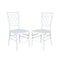 Chivari White Diamond Resin Chair - 2 Pack - Some Assembly Required CDRW2-U-ZG-T-2