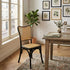 Chivari Black Emma Resin Chair with Natural Cane Back and Rattan Seat CERBN-ZG-T