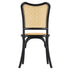 Chivari Black Emma Resin Chair with Natural Cane Back and Rattan Seat CERBN-ZG-T