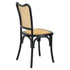 Chivari Black Emma Resin Chair with Natural Cane Back and Rattan Seat CERBN-ZG-T