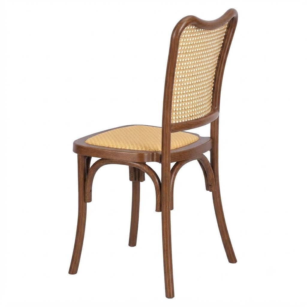 Chivari Chestnut Emma Resin Chair with Natural Cane Back and Rattan Seat CERC-ZG-T