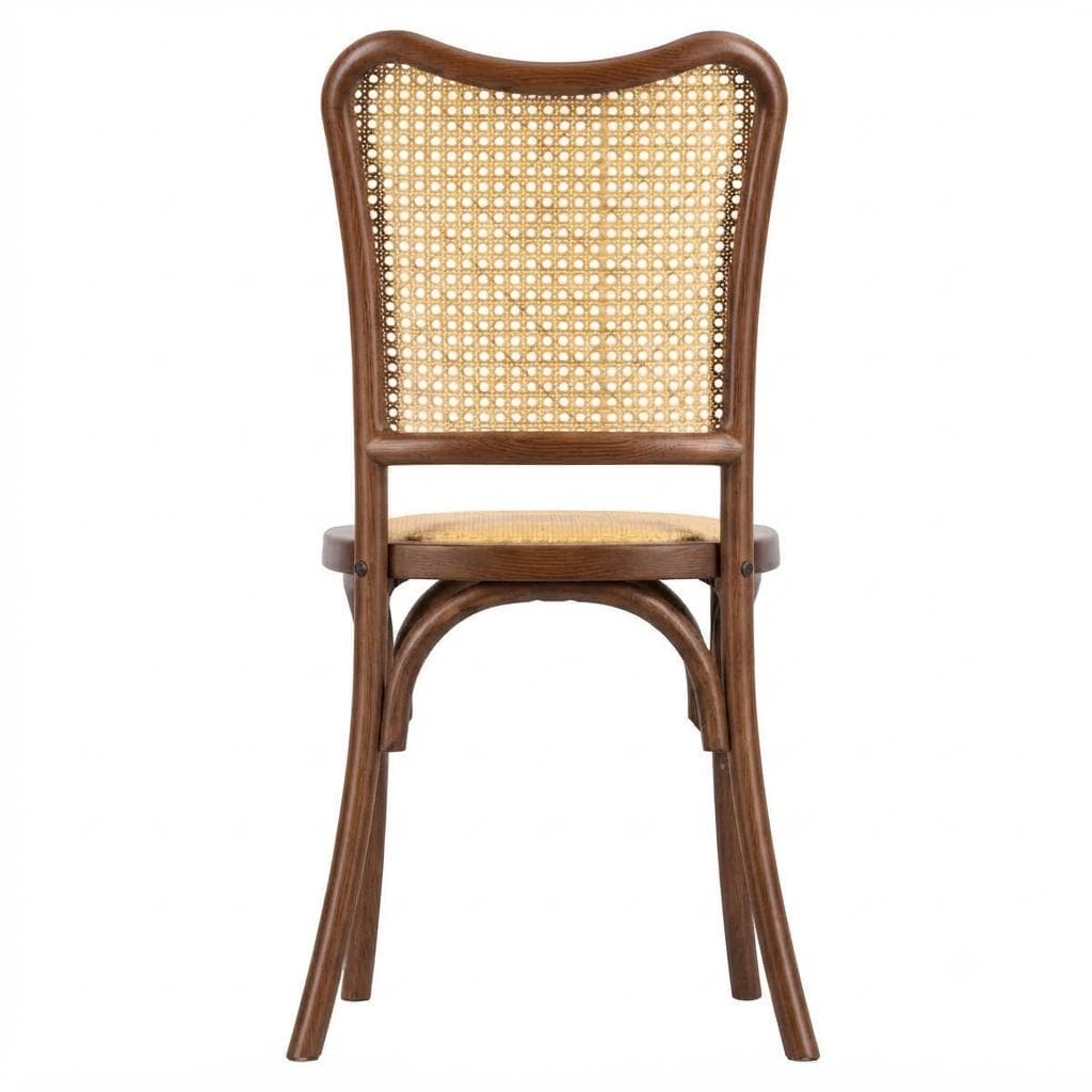 Chivari Chestnut Emma Resin Chair with Natural Cane Back and Rattan Seat CERC-ZG-T