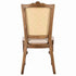 Chivari Rustic Fruitwood Emily Resin Chair with Beige Linen Seat Pad and Rattan Back CERRFR-ZG-T