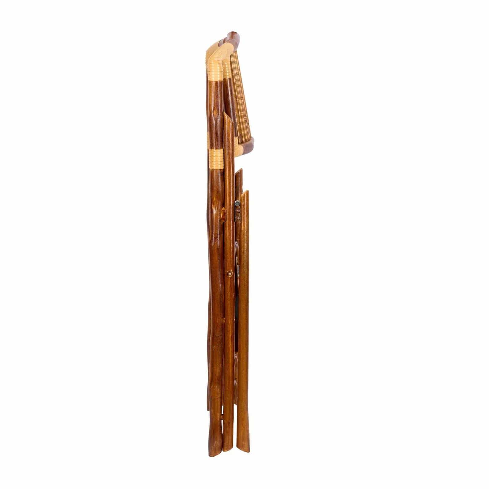 Chivari 40 Pack Synthetic Bamboo Folding Chairs with Steel Skeleton Frame CFBAM-ST-AX-40
